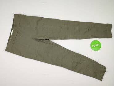 jeansy damskie podarte: H&M, Material trousers for women, size L (EU 40) — 2