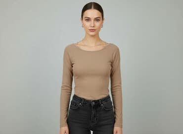 koszulki z długim rękawem damskie sisley: Sinsay, T-shirt damski, rozmiar M — 7