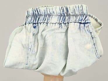 krótkie spodenki na szerokie biodra: Denim, Szorty damskie, rozmiar S — 4