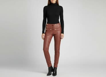 koszula damska z eko skóry: Leggings Eco-leather for women, size S — 1