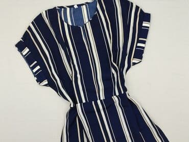 biała bluzka w granatowe paski: Sukienka damska, rozmiar M — 2