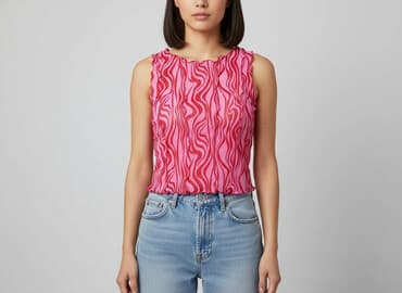 bluzki z transparentnymi rękawami: T-shirt damski, rozmiar S — 1