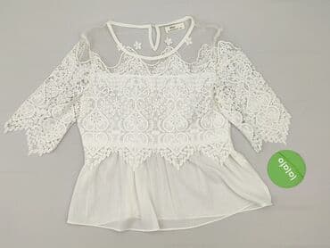 biale bluzki z gipiurą: Bluzka damska, rozmiar S — 2