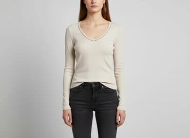 koszulki z długim rękawem damskie sisley: Sinsay, T-shirt damski, rozmiar M — 7