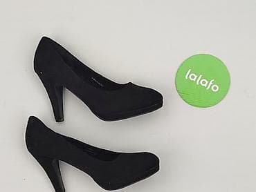 crox buty: Czarne czółenka na obcasie Pavers - Model: klasyczne czółenka z — 3