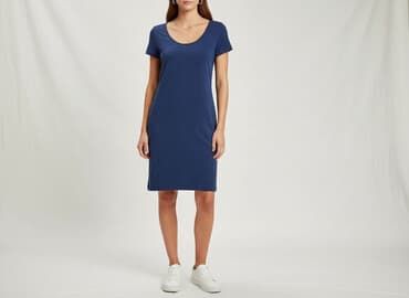 jeansowa sukienka hm: H&M Basic, Sukienka damska, rozmiar M — 7