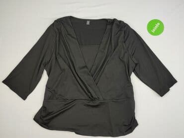 shein czarne bluzki: Shein Curve, Bluzka damska, rozmiar 4XL — 2