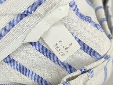 krótkie spodenki z wysokim stanem w paski: H&M, Szorty damskie, rozmiar S — 5