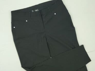 czarne jeansy damskie stylizacje: Bpc bonprix collection, Spodnie materiałowe damskie, rozmiar 2XL — 1