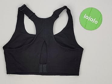 staniki 75g: Czarny sportowy biustonosz damski - Fason: racerback (plecy typu — 4
