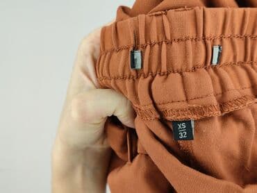 legginsy w kwiaty damskie: Material trousers for women, XS — 5