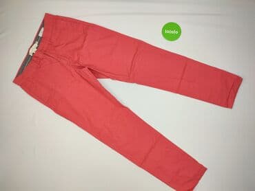 spodnie czerwone w kratę h m: H&M, Material trousers for women, size M — 3