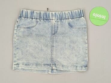 spódnice jeansowe trapezowe midi: Denim, Spódnica damska, M — 2