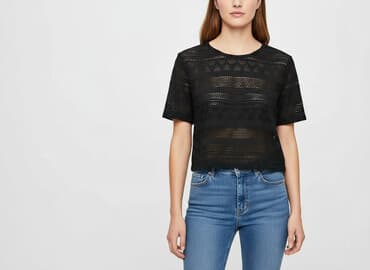 bluzki we wzory geometryczne: New Look, T-shirt damski, rozmiar L — 1