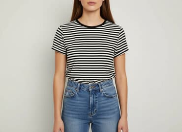 sinsay bluza w paski: Sinsay, T-shirt damski, rozmiar M — 1