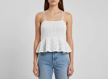 biała kamizelka damska zara: Zara, Top damski, rozmiar S — 6