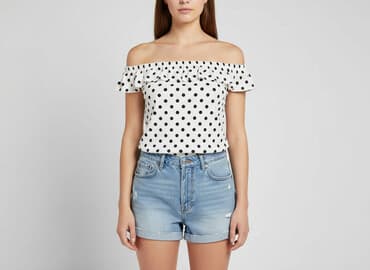 kropki koszulka: George, T-shirt damski, rozmiar One size — 8