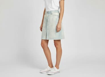 spódniczka dżinsowe z wysokim stanem: Lee, Spódnica damska, rozmiar L — 5