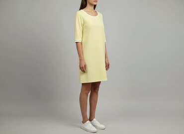 sukienki na wesele z narzutką żółta: Sukienka damska, rozmiar S — 1