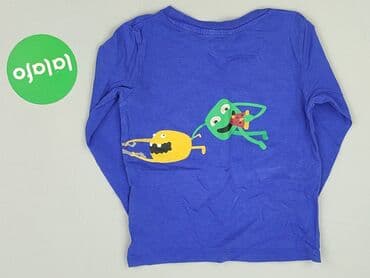 biala koszulka basic: Sweatshirt, H&M, 1.5-2 years, 86-92 cm, condition - Very good — 3