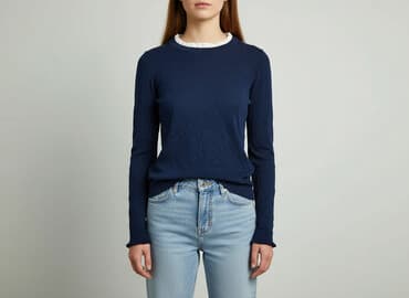 granatowa bluza: Montego, Bluzka damska, rozmiar S — 7