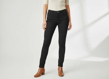 joggery damskie czarne allegro: Spodnie materiałowe damskie, rozmiar M — 7