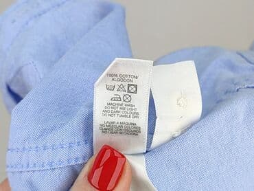 odder side koszula: Shirt 3-4 years, condition - Very good, pattern - Without pattern, color - Blue — 5