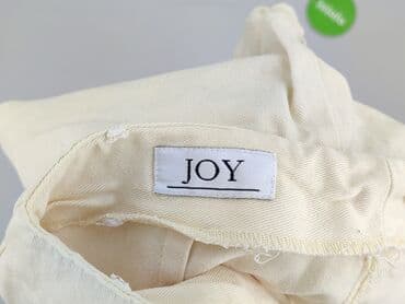 biale szerokie jeansy: Joy, Spodnie 3/4 damskie, rozmiar S — 4
