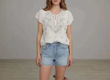 koszulka damska z haftem parzenica: Women's blouse, size L — 1