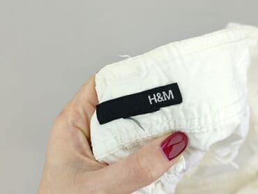 białe spodenki damskie hm: H&M, Spodnie 3/4 damskie, rozmiar L — 4