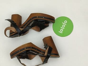 ccc klapki damskie na koturnie lasocki: Lewski, Sandały damskie, rozmiar 35 — 3