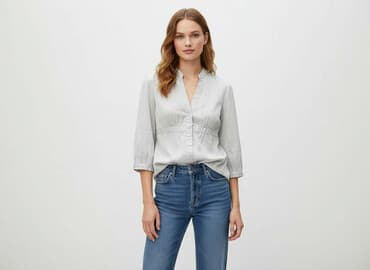 szara bluzka h m: H&M, Bluzka damska, rozmiar M — 8