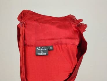 czerwone spódnice plisowane: Chic, Spódnica damska, rozmiar 4XL — 5