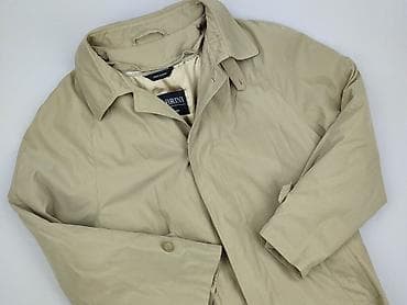 closure men: Płaszcz męski FABRINI New York – beżowy, klasyczny trencz - Model — 1
