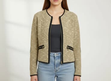 buty na koturnie z futerkiem: Kardigan damski, rozmiar S — 7