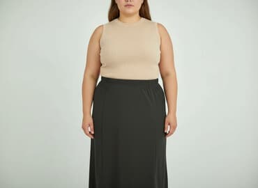 czarne spódnice mini z rozcięciem: Spódnica damska, rozmiar 4XL — 1