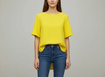 żółte bluzki z krótkim rękawem: Atmosphere, Bluzka damska, rozmiar S — 6