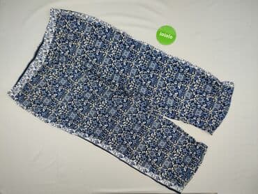 szerokie spodnie do kolan: Canda, Material trousers for women, size L — 3