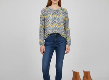 bluzki we wzory geometryczne: Bluzka damska, rozmiar L — 1