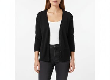 sweter z koronką na dole: H&M, Kardigan damski, rozmiar L — 1