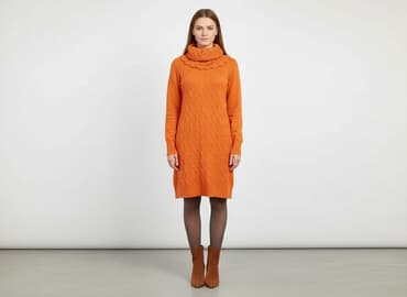 sukienka golf sweter: Sukienka damska, rozmiar S — 5