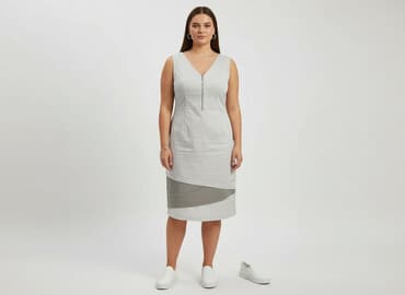 plisowane spódnice szara: QUIOSQUE, Sukienka damska, rozmiar XL — 7