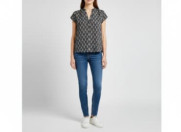 hm bluzki z krótkim rękawem: H&M, Bluzka damska, rozmiar L — 7