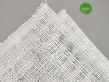 zasłony używane: Biała firanka żakardowa w geometryczny, ażurowy splot (kratka), z — 4