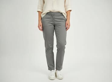 szare szerokie jeansy: AVENUE, Spodnie materiałowe damskie, rozmiar 2XL — 7