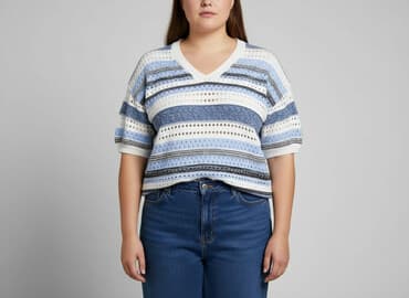 sweter w paski: Sweter damski, rozmiar 7XL — 5