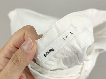 białe spodenki damskie: Sinsay, Szorty damskie, rozmiar L — 4
