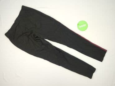 legginsy czarne prążkowane: Yessica, Spodnie materiałowe damskie, rozmiar S — 4