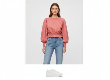 zara sukienka bufiaste rękawy: Zara, Bluzka damska, rozmiar S — 6