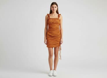 satynowe sukienki mini: Sukienka damska, rozmiar S — 5